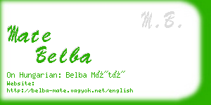 mate belba business card